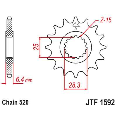 Roată dințată față (pinion) JTF1592,14 Roată dințată față (pinion) JTF1592,14