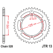 Roată dințată spate JTR13,39 thumb