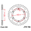Roată dințată spate JTR706,46 Roată dințată spate JTR706,46 thumb
