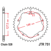 Roată dințată spate JTR751,38 thumb