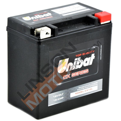 Baterie pentru motocicletă Unibat CX14L 12Ah, 12V