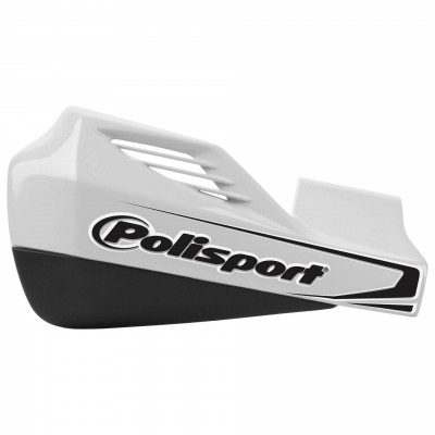 Handguard POLISPORT MX ROCKS - UNIVERSAL WHITE/ BLACK / PLASTIC