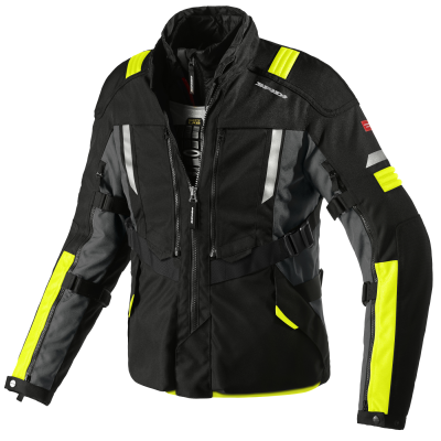 Geacă moto din textil SPIDI MODULAR YELLOW FLUO