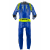Combinezon moto de piele cu cocoașă SPIDI TRACK REPLICA EVO BLUE/YELLOW thumb