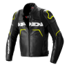Geacă moto de piele  SPIDI EVORIDER 2 BLACK/FLUO YELLOW