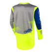 Bluza motocross O'NEAL ELEMENT FACTOR GRAY/BLUE/NEON YELLOW thumb
