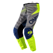 Pantaloni motocross O’NEAL ELEMENT FACTOR GRAY/BLUE/NEON YELLOW thumb