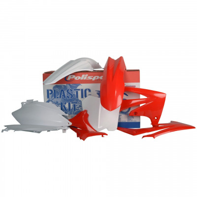 Kit plastic MX POLISPORT pentru HONDA CRF250R - 2011-13 / CRF450R - 2011-12 White/Red