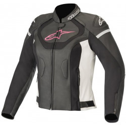Geaca moto din piele pentru femei ALPINESTARS STELLA JAWS V3 BLACK/FUCHSIA Geaca moto din piele pentru femei ALPINESTARS STELLA JAWS V3 BLACK/FUCHSIA