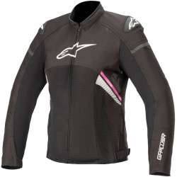 Geaca moto din textil pentru femei ALPINESTARS T-GP PLUS R V3 AIR BLACK/FUCHSIA