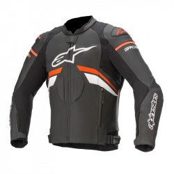 Geaca din piele ALPINESTARS GP PLUS R V3 BLACK/WHITE/RED FLUO Geaca din piele ALPINESTARS GP PLUS R V3 BLACK/WHITE/RED FLUO