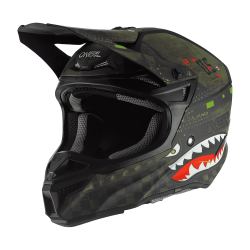 Casca motocross O'NEAL 5series warhawk, Negru/Verde