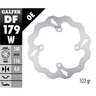 Disc frana spate Galfer WAVE FIXED 240x4mm DF179W