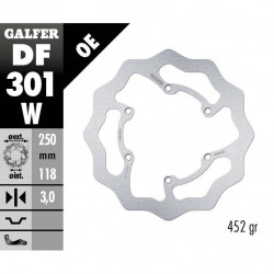 Disc frana fata Galfer WAVE FIXED 250x3mm DF301W