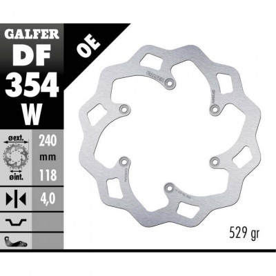  Disc frana spate Galfer WAVE FIXED 240x4mm DF354W