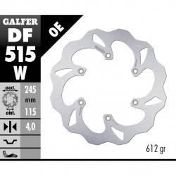 Disc frana spate Galfer WAVE FIXED 245x4mm DF515W