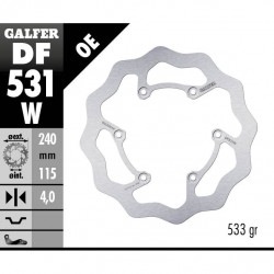 Disc frana spate Galfer WAVE FIXED 240x4mm DF531W