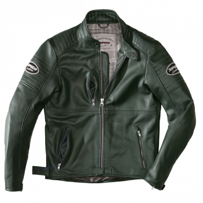 Geaca moto de piele SPIDI CLUBBER GREEN/ICE