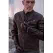 Geaca moto de piele SPIDI GARAGE BROUN thumb