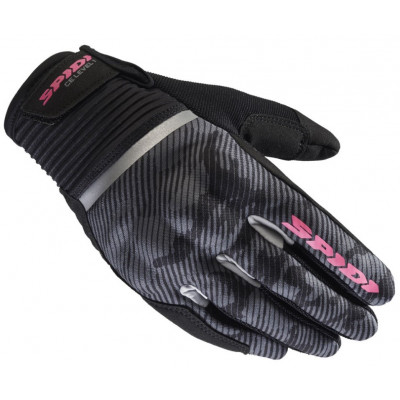 Manusi moto din textil pentru femei SPIDI FLASH CE BLACK CAMOUFLAGE