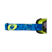 Ochelari motocross B-20 STRAIN V.22 BLUE/NEON YELLOW - GRAY thumb