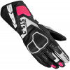 Manusi de piele pentru femei SPIDI STS-3 BLACK/FUCHSIA