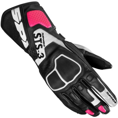 Manusi de piele pentru femei SPIDI STS-3 BLACK/FUCHSIA