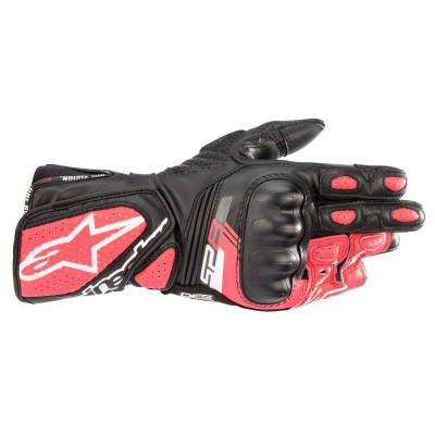 Manusi de piele pentru femei ALPINESTARS STELLA SP-8 V3 BLACK/WHITE/PINK