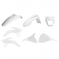 Kit plastic enduro POLISPORT pentru KTM EXC/ EXC-F/XC-W/ XCF-W-2014-16, Alb Kit plastic enduro POLISPORT pentru KTM EXC/ EXC-F/XC-W/ XCF-W-2014-16, Alb