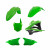 Kit plastic MX Polisport pentru Kawasaki KX85/KX100 - 2014-21 Green Kit plastic MX Polisport pentru Kawasaki KX85/KX100 - 2014-21 Green thumb