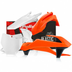 Kit plastic MX Replica Polisport pentru KTM 85 SX 2006-12 OEM Color (11-12) Orange/White Kit plastic MX Replica Polisport pentru KTM 85 SX 2006-12 OEM Color (11-12) Orange/White