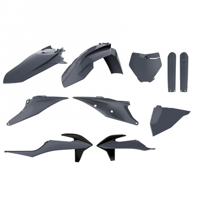 Kit plastic MX Replica Polisport pentru KTM SX/ SX-F/ XC/ XC-F - 2019-21 Nardo Grey