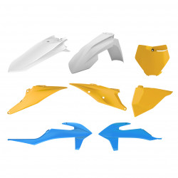 Kit plastic MX Replica Polisport pentru KTM SX/ SX-F/ XC/ XC-F - 2019-21 Vintage Edition Blue/Yellow/White