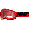 Ochelari motocross 100% STRATA2 RED-CLEAR