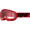 Ochelari motocross 100% STRATA2 RED-CLEAR thumb