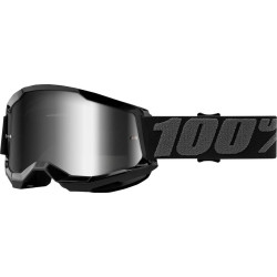 Ochelari motocross 100% STRATA2 BLACK-MIRROR SILVER