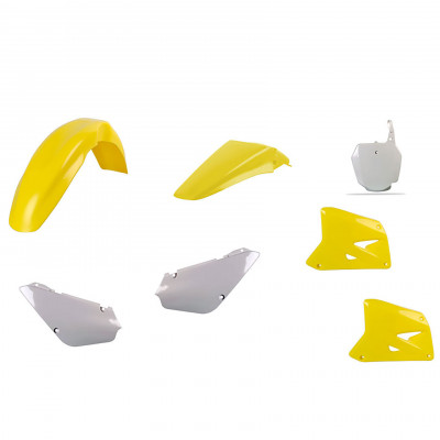 Kit plastic MX POLISPORT pentru Suzuki RM85-2002-21 Yellow/ Black OEM Color 18