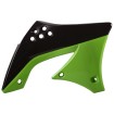 Capace plastice radiator Polisport Kawasaki KX450F (10/11) - 2009-11 Black/Green OEM Color thumb