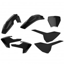 Kit plastic MX Polisport pentru Husqvarna TC125/250; FC250/350/450 2016-18 Black