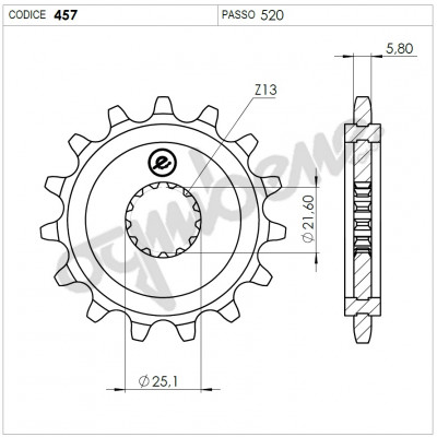 Pinion fata TROFEO 360457R15 Pinion fata TROFEO 360457R15