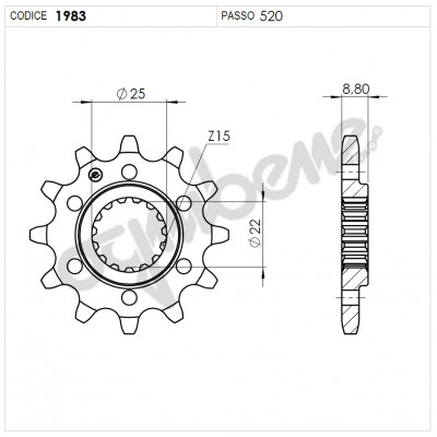 Pinion fata TROFEO 361983Z14 Pinion fata TROFEO 361983Z14