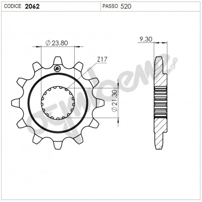 Pinion fata TROFEO 362062Z12
