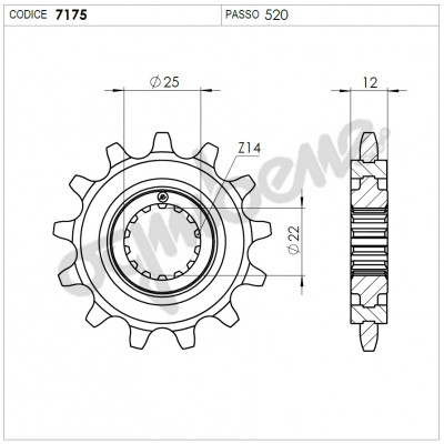 Pinion fata TROFEO 367175Z13