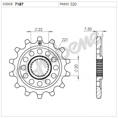 Pinion fata TROFEO 367187Z12