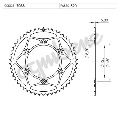 Pinion spate TROFEO 367083144 ORANGE
