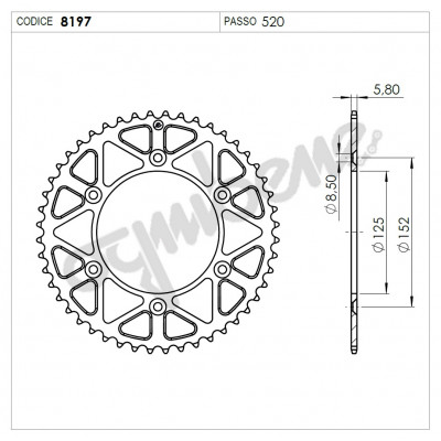 Pinion spate TROFEO 368197148 BLACK