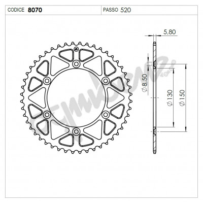 Pinion spate TROFEO 368070149 BLACK