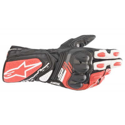 Manusi de piele ALPINESTARS SP-8 V3 BLACK/WHITE/RED