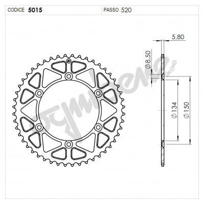 Pinion spate  TROFEO 365015149 BLACK