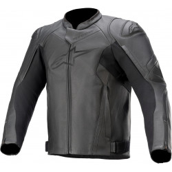 Geaca moto din piele ALPINESTARS FASTER V2 BLACK/BLACK